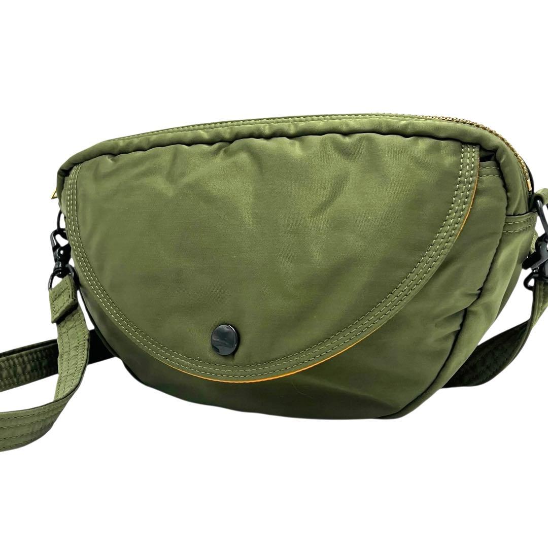 【希少✨廃版】ポーター タンカー ショルダーバッグ ハーフムーン セージグリーン