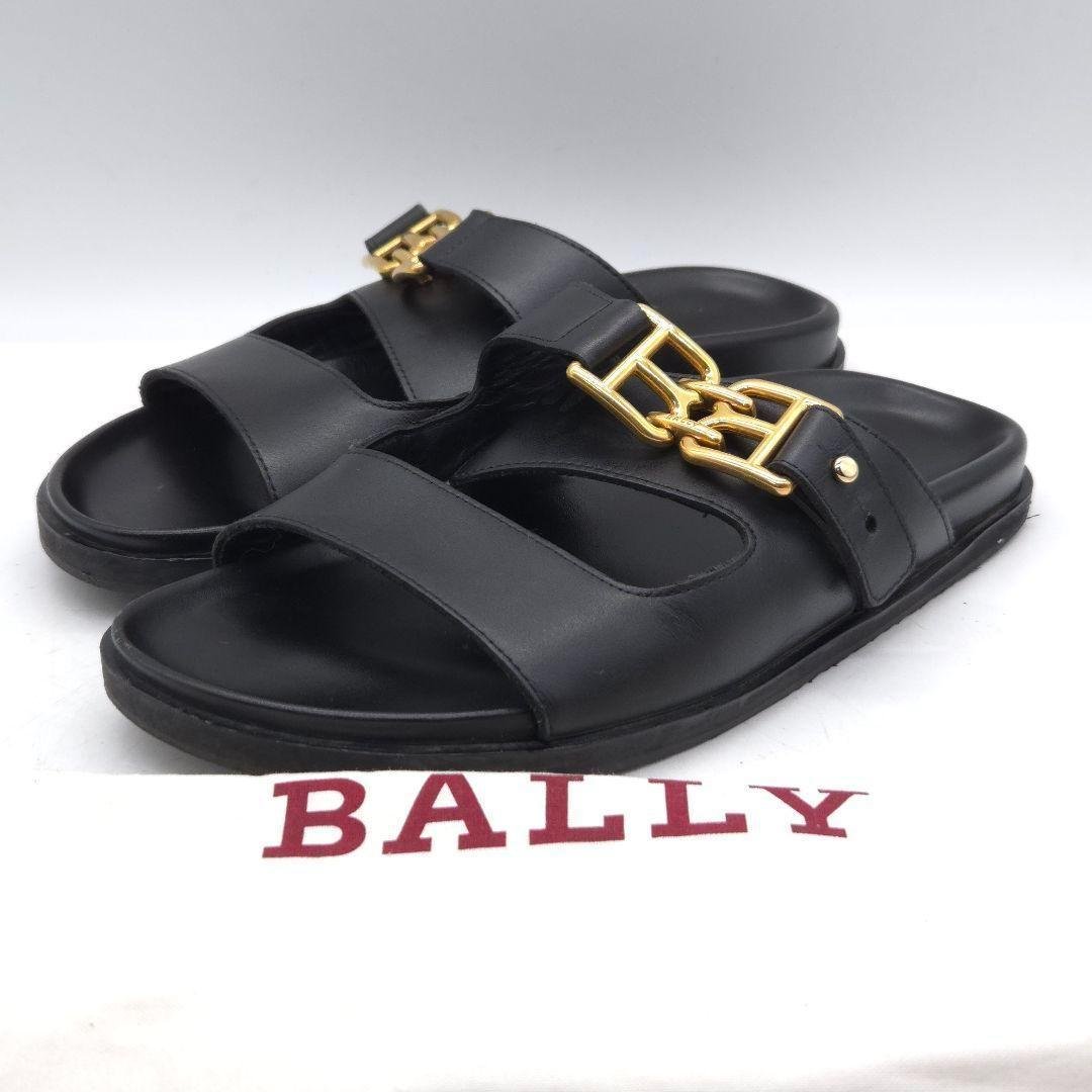 BALLY EMMA FLAT バリー レザー ダブルストラップ サンダル