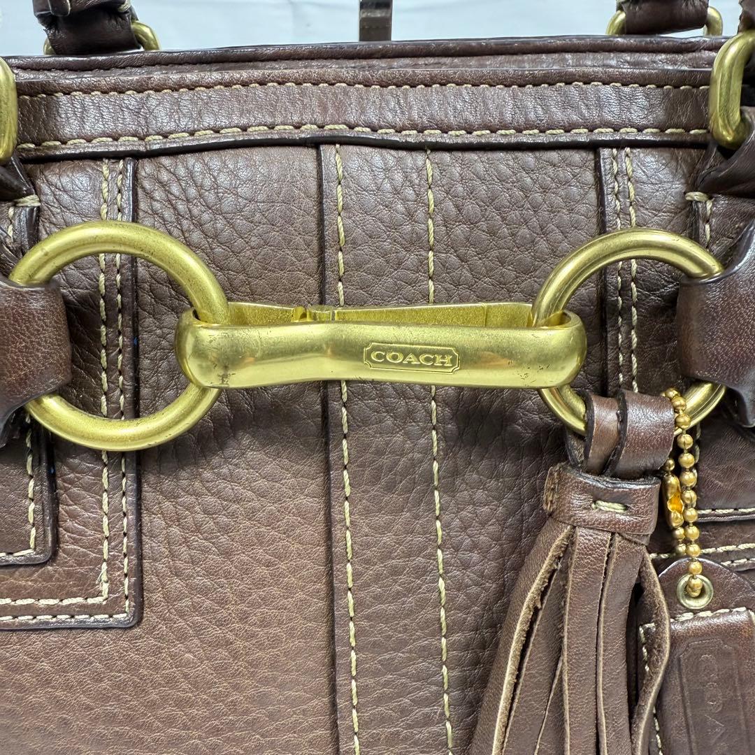 【美品】コーチ トートバッグ ブラウン レザー F10212 本革