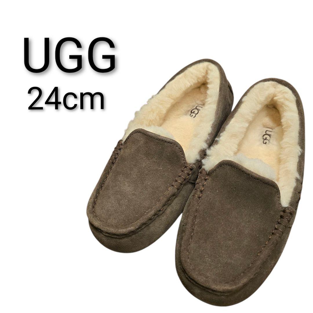 UGG スエード アンスレー モカシン 24㎝ SLATE