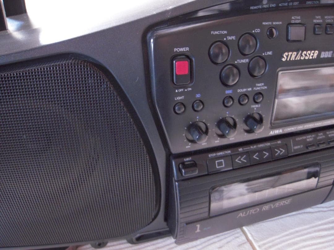 AIWA CSD-XR90　ダブルカセットデッキ　ジャンク　バブルラジカセ