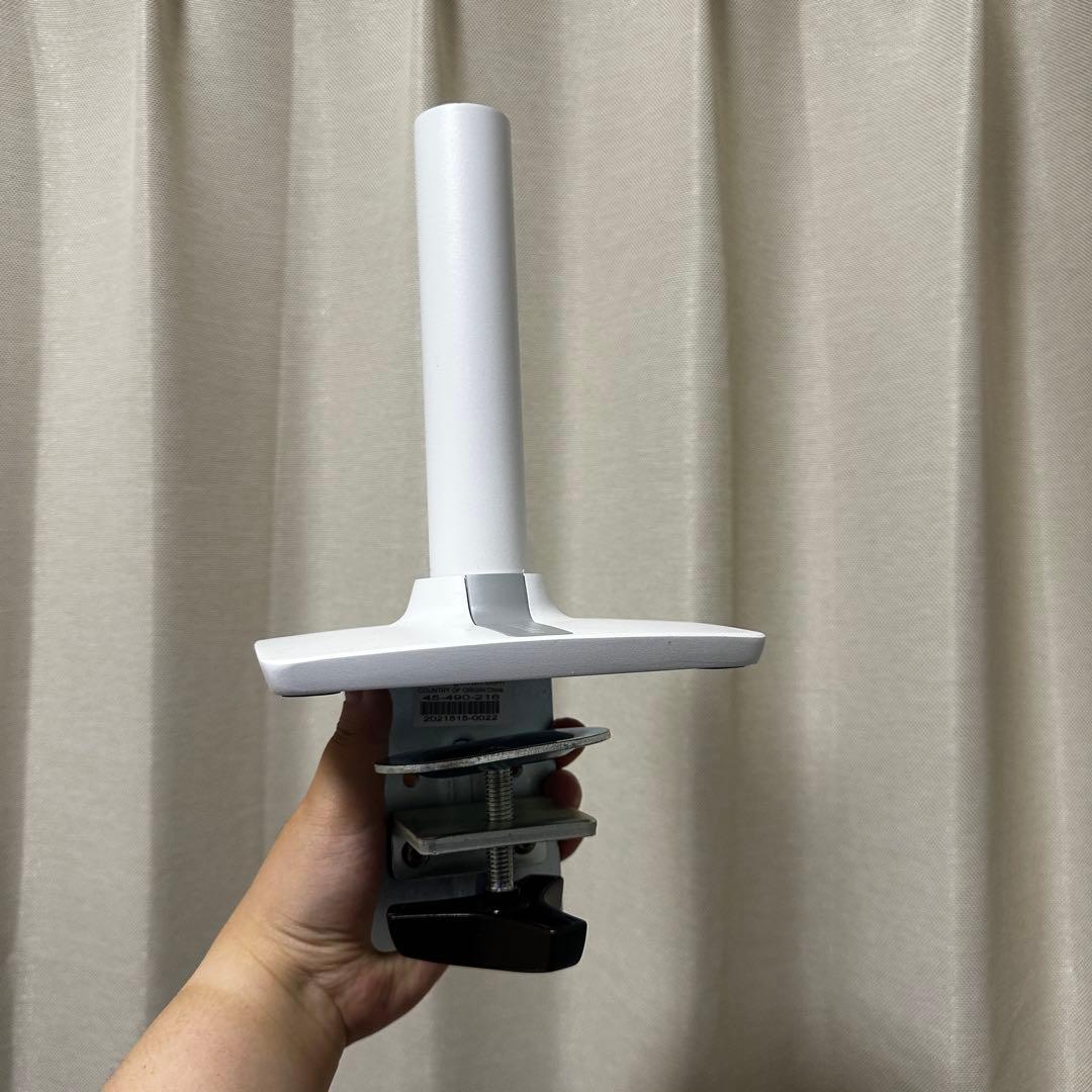 エレガント モニターアームポール　ホワイト