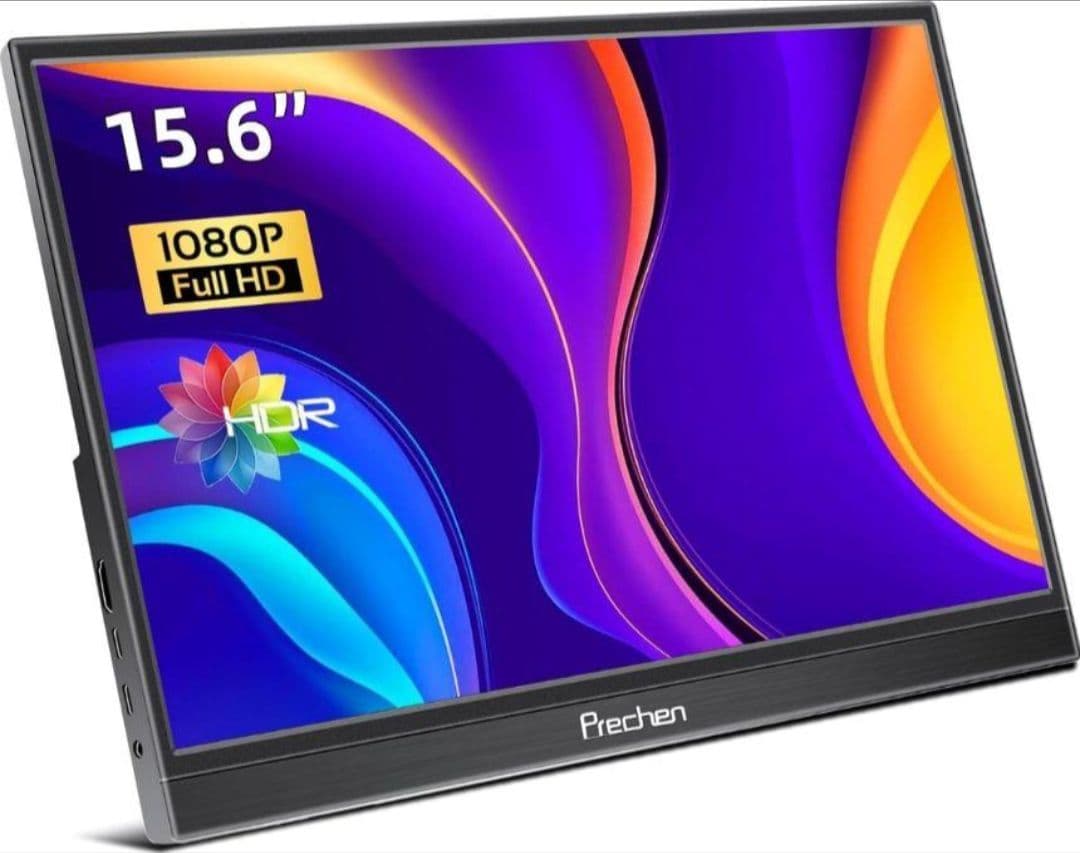 LEDディスプレイ ポータブルモニター スピーカー付き スタンド 15.6インチ