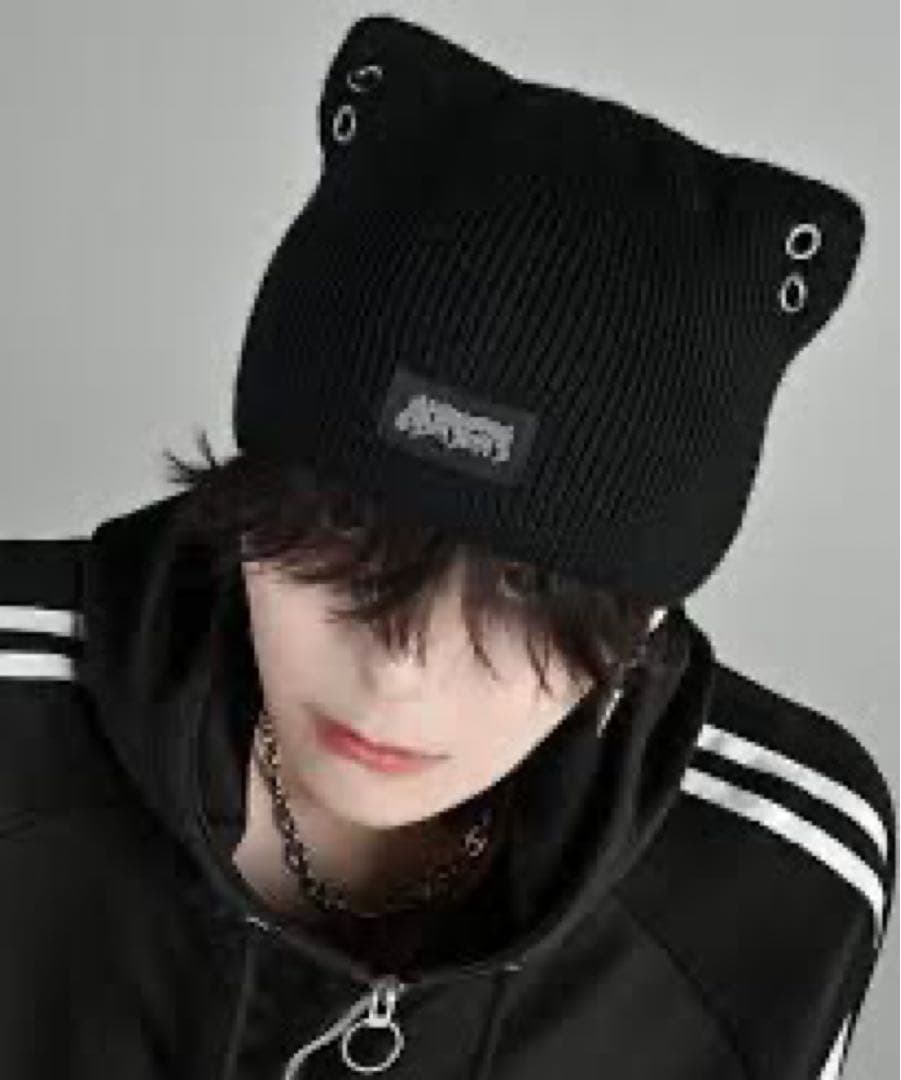 帽子 adrer cat ear l eyelet knit beanie