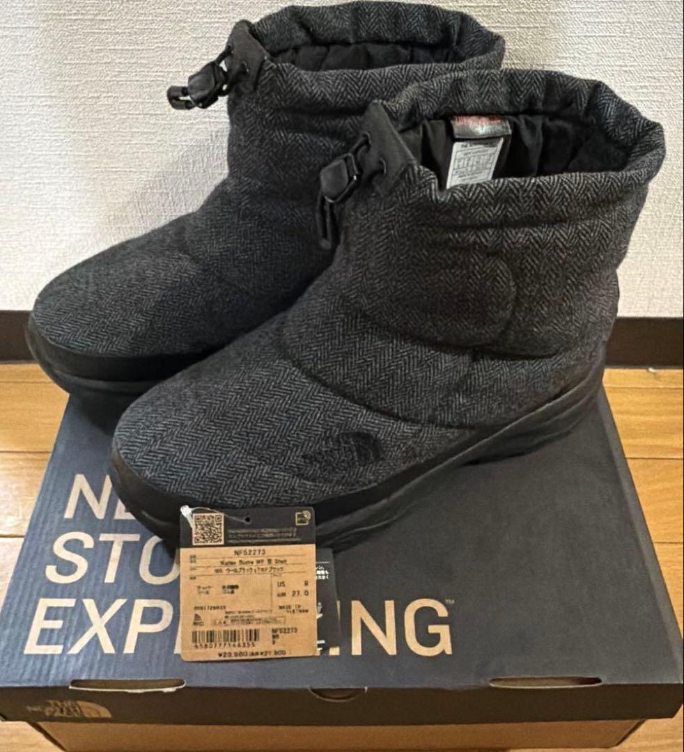ノースフェイス ヌプシ ブーティー WP Ⅶ 27cm ウールブラック　ショート