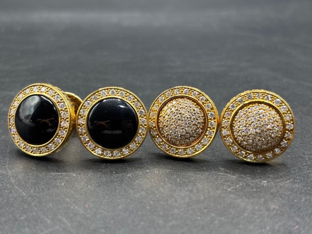 金メッキ カフリンクス 2ペア