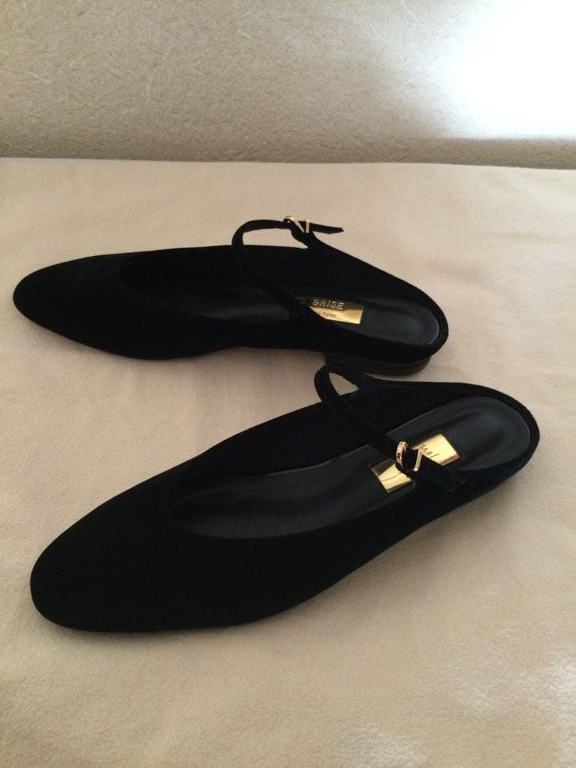 GRISE ラウンド　ストラップ　ミュール 黒　25cm