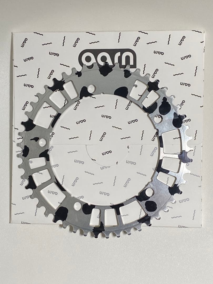 aarn アーロン チェーンリング 厚刃 PCD144 49T シルバー地 黒柄