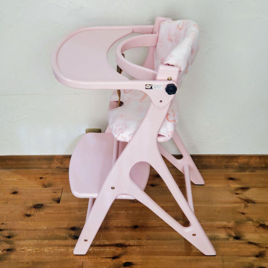 【希少色】ヤマトヤ　ハイチェア　アッフルチェア　テーブル　ガード クッション付き