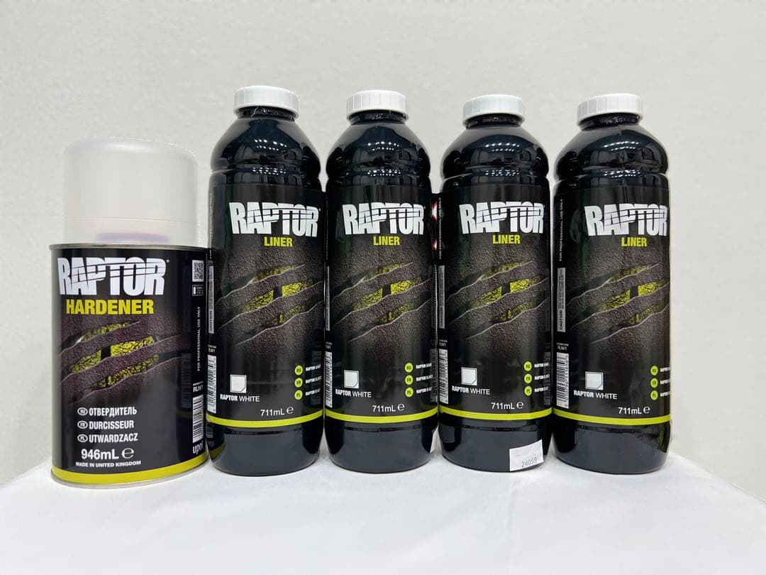 正規輸入品　RAPTOR LINER ホワイト４Lセット　ラプターライナー