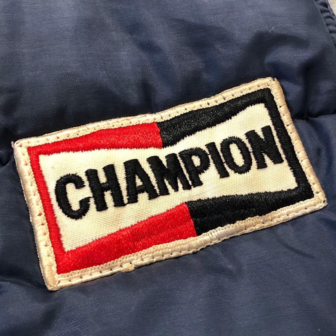 80s US古着 CHAMPION 中綿 ベスト M チャンピオン プラグ