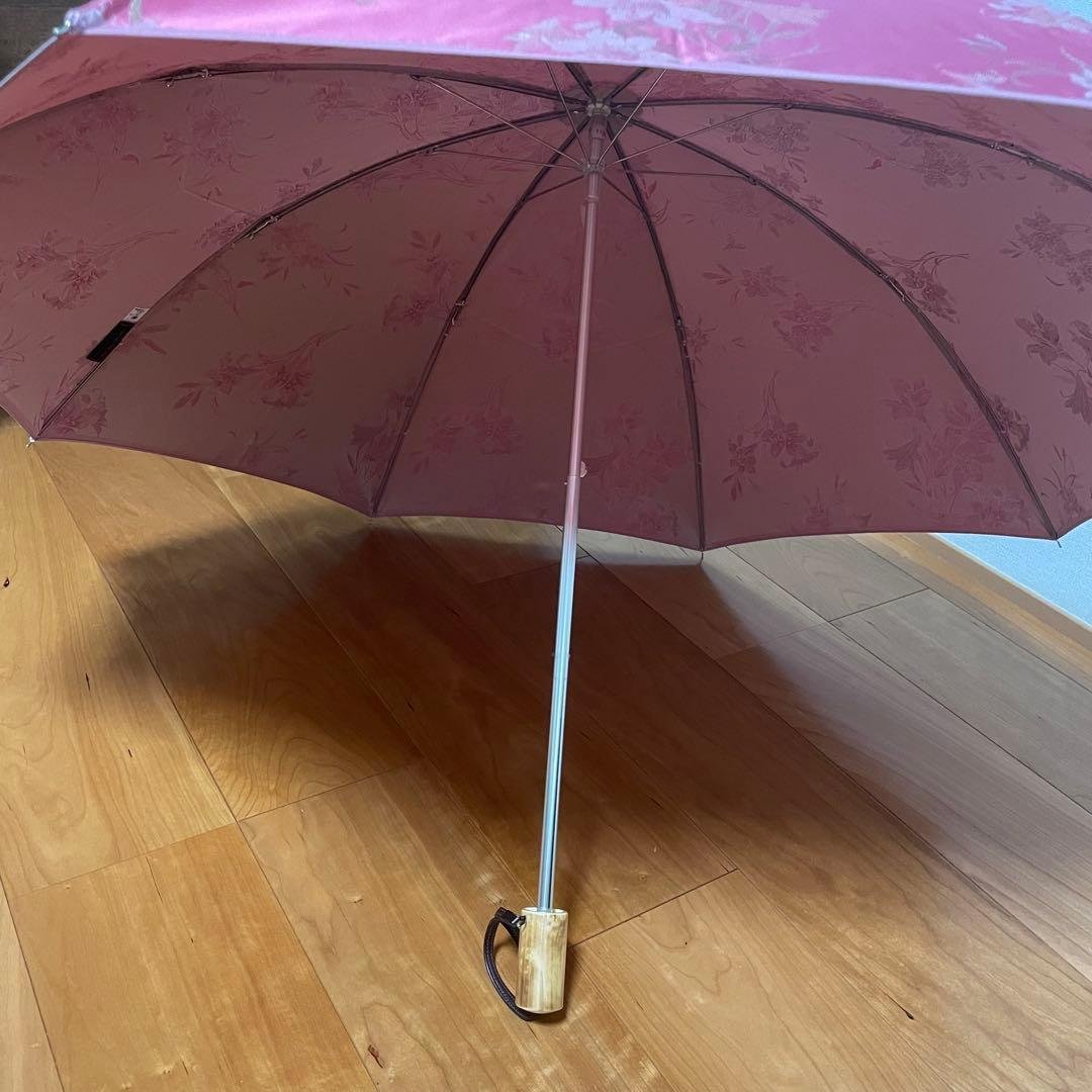 槙田商店　傘　晴雨兼用　UV 甲州織　絵おり　百合　和